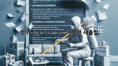 청주 탑동 이사 청소, 깨끗한 새출발!