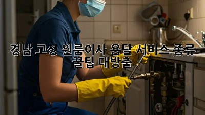 경남 고성 원룸이사, 용달 서비스 종류 🚚 & 꿀팁🍯 대방출!